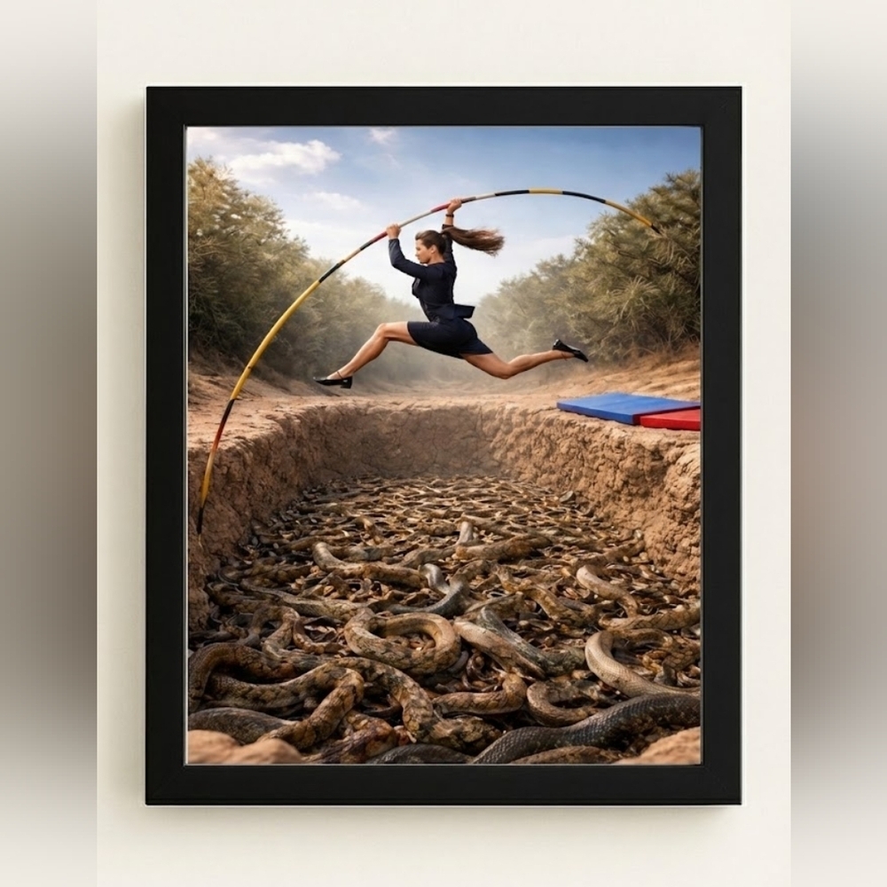 Framed 8x10 Athletic Action Photo – Display